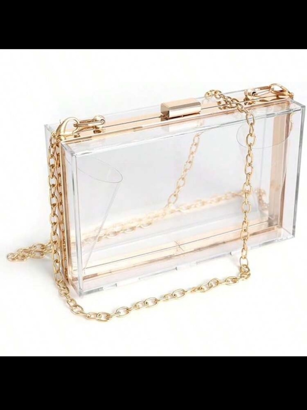 ACRYLIC TRANSPARENT CLEAR CLUTCH HANDBAG
